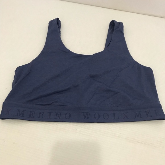 Woolx Other - WoolX Merino Wool Blend Navy Scoop Neck Bralette Size M